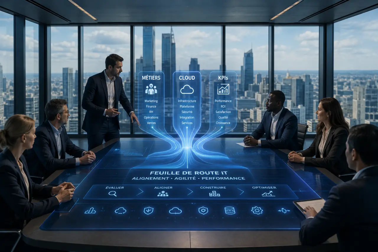 Une stratégie IT efficace aligne métiers, cloud et KPIs sans empiler les projets