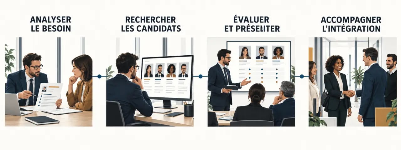 Les 4 étapes du recrutement conseil, de l’analyse du besoin à l’intégration