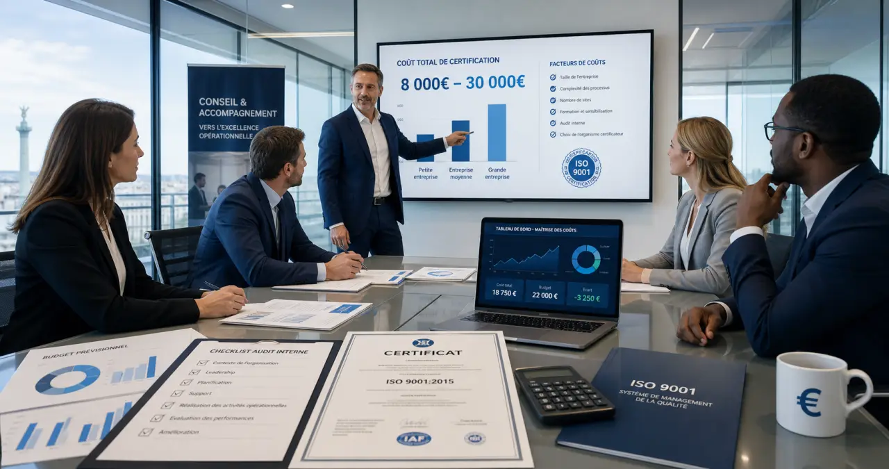Certification ISO 9001 : 8 000€ à 30 000€ de budget, comment maîtriser vos coûts ?