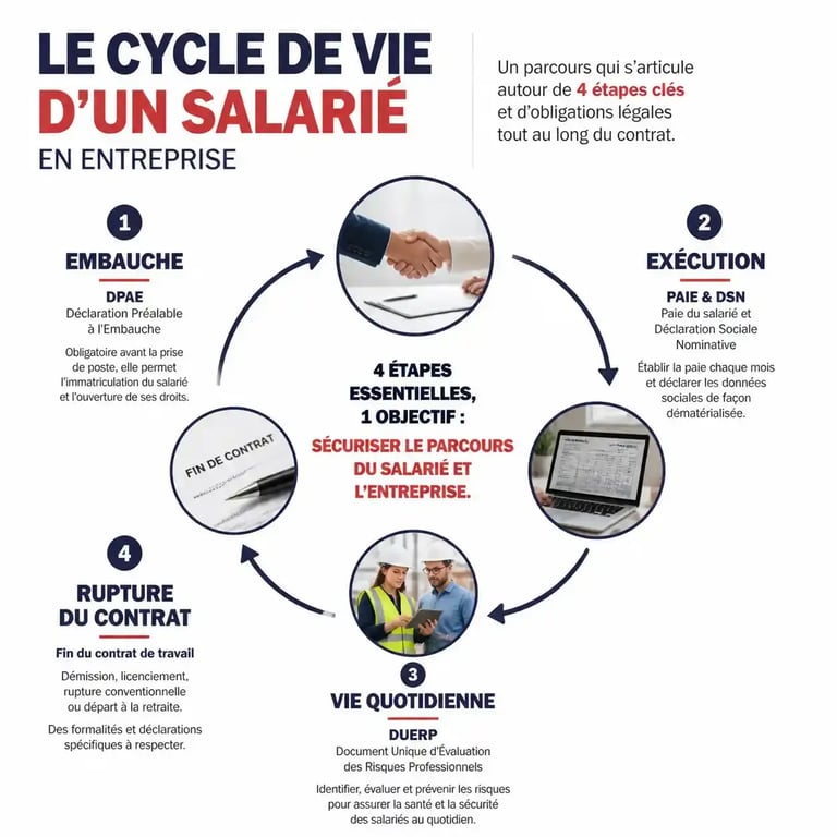 Cycle de vie du salarié et obligations de gestion sociale en entreprise