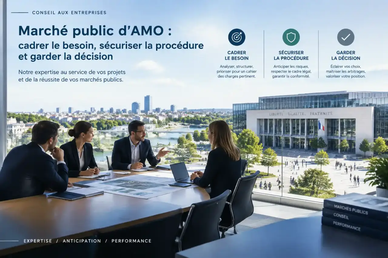 Marché public d’AMO : cadrer le besoin, sécuriser la procédure et garder la décision